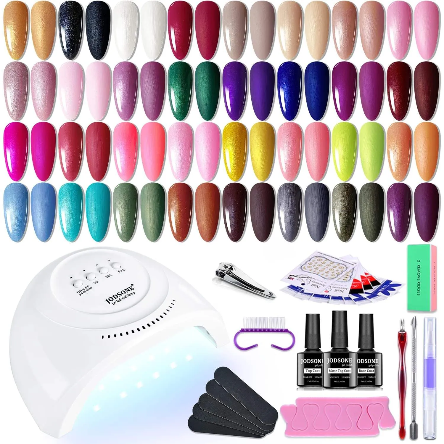 100 Pieces Matte Gel Nail Polish Multi-Color