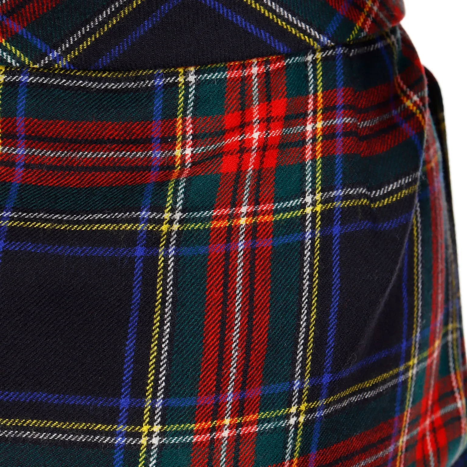 1970's Yves Saint Laurent Vintage Skirt in Red & Blue Plaid Wool