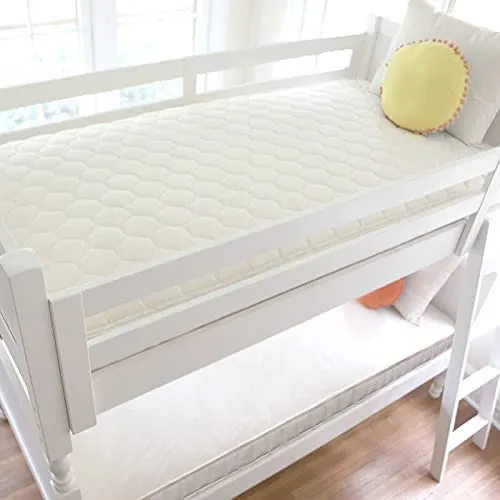 2-in-1 Organic Kids Mattress, Natural Mattress with Quilted Top and Waterproof Layer, Non-Toxic