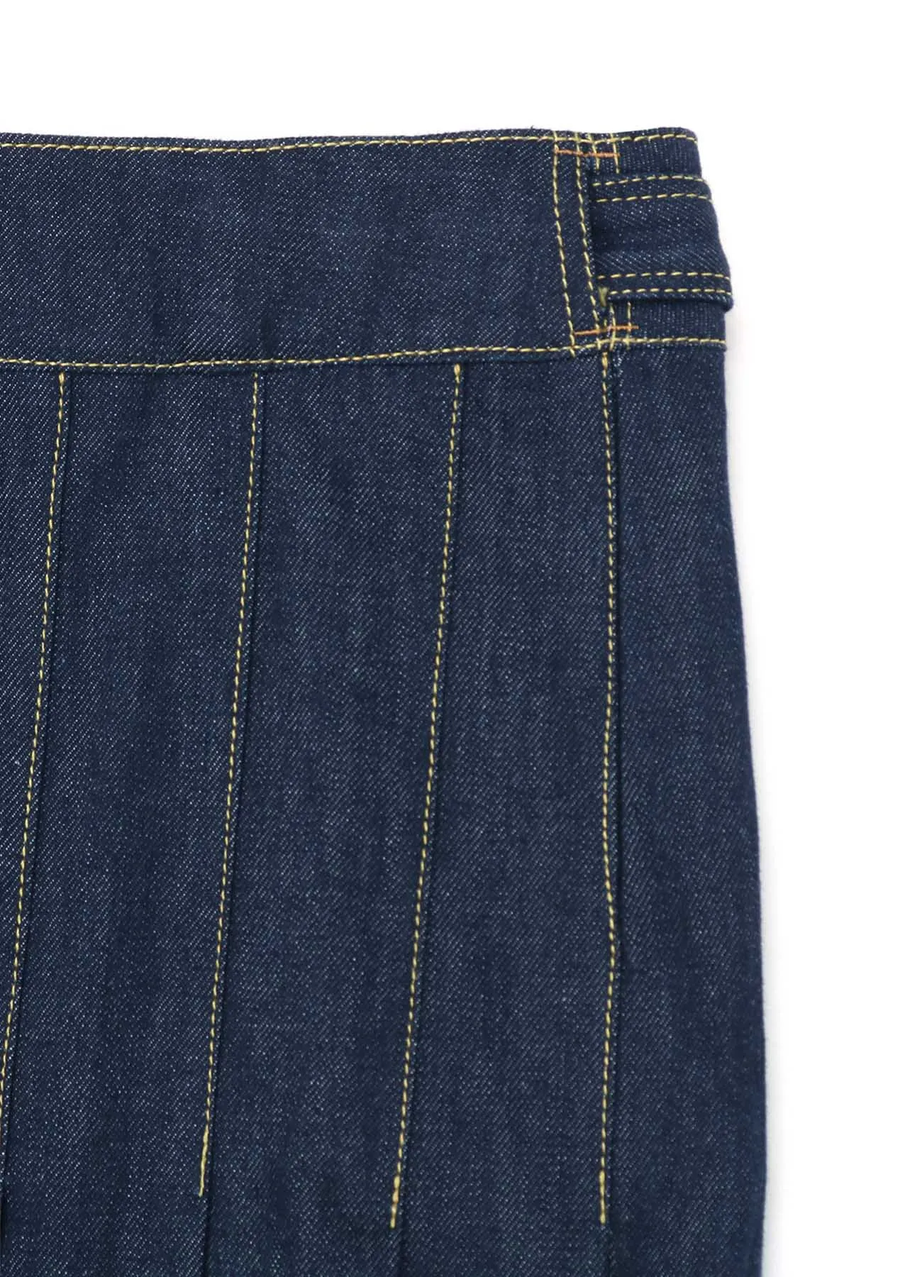 8OZ UNEVEN THREAD DENIM WRAPPED TUCK SKIRT