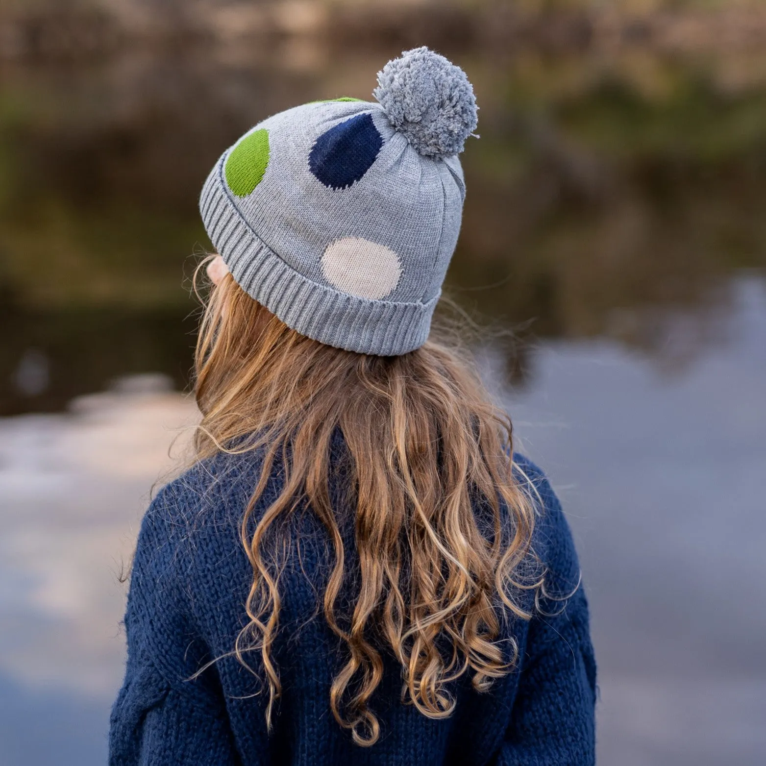 Acorn Kids: Spots Merino Beanie Grey