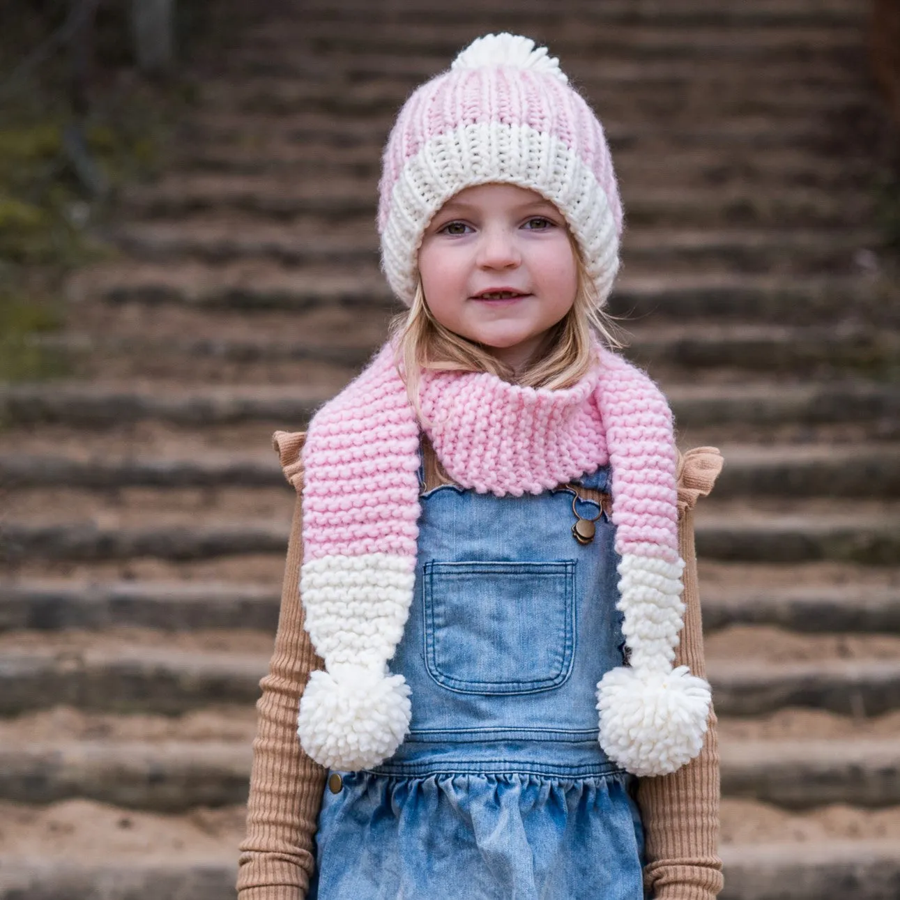 Acorn Kids: Traveller Chunky Scarf Pink