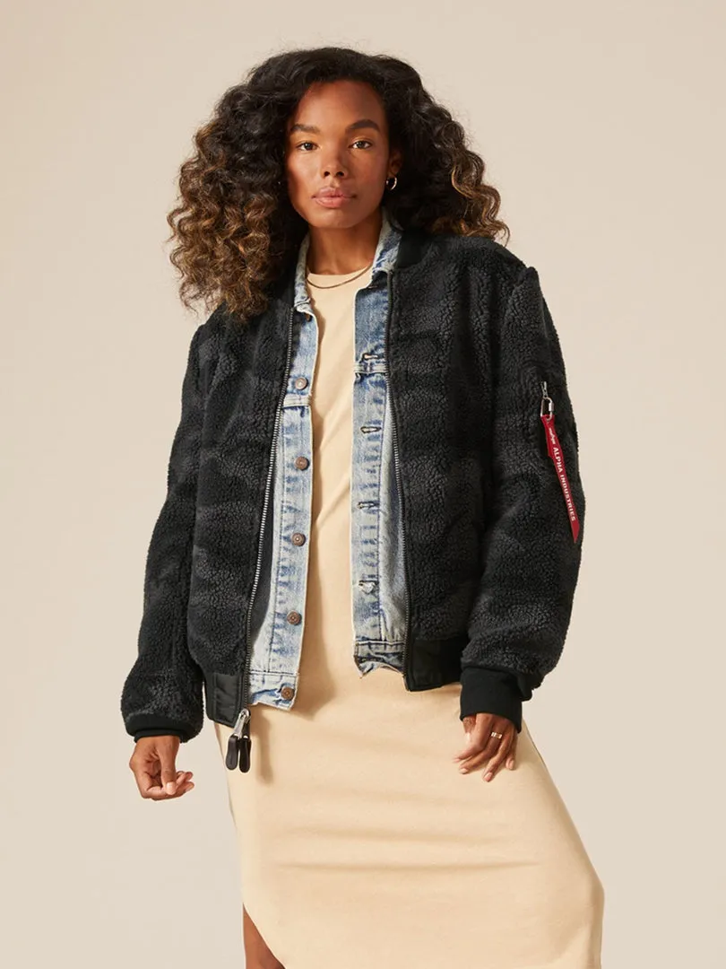 Alpha L-2B Reversible Women's Sherpa Bomber Jacket