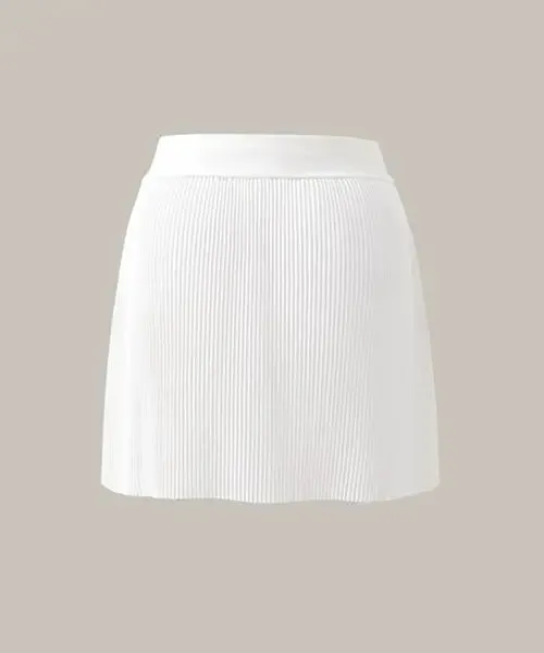 Anell Elegant Lightweight Pleated Golf Skirt in White