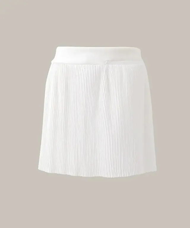 Anell Elegant Lightweight Pleated Golf Skirt in White