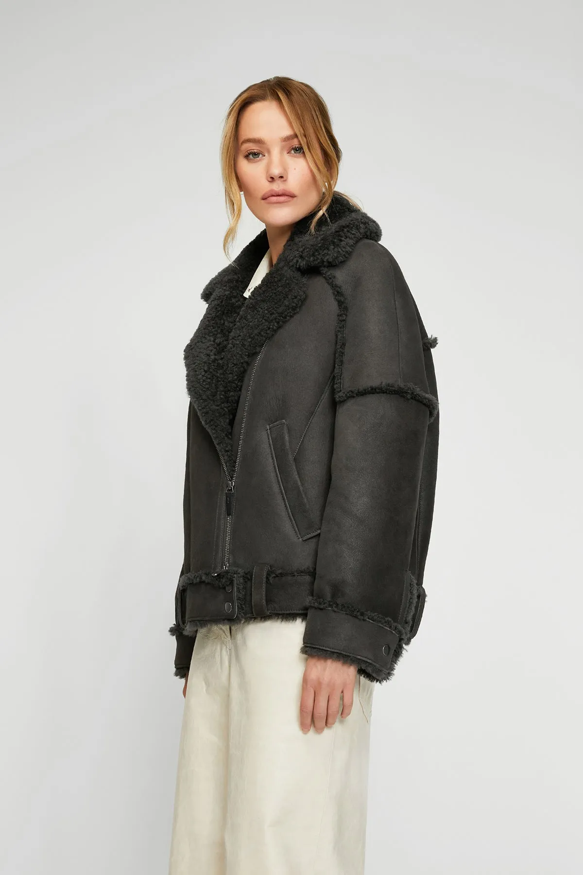 Anthracite Shearling Jacket