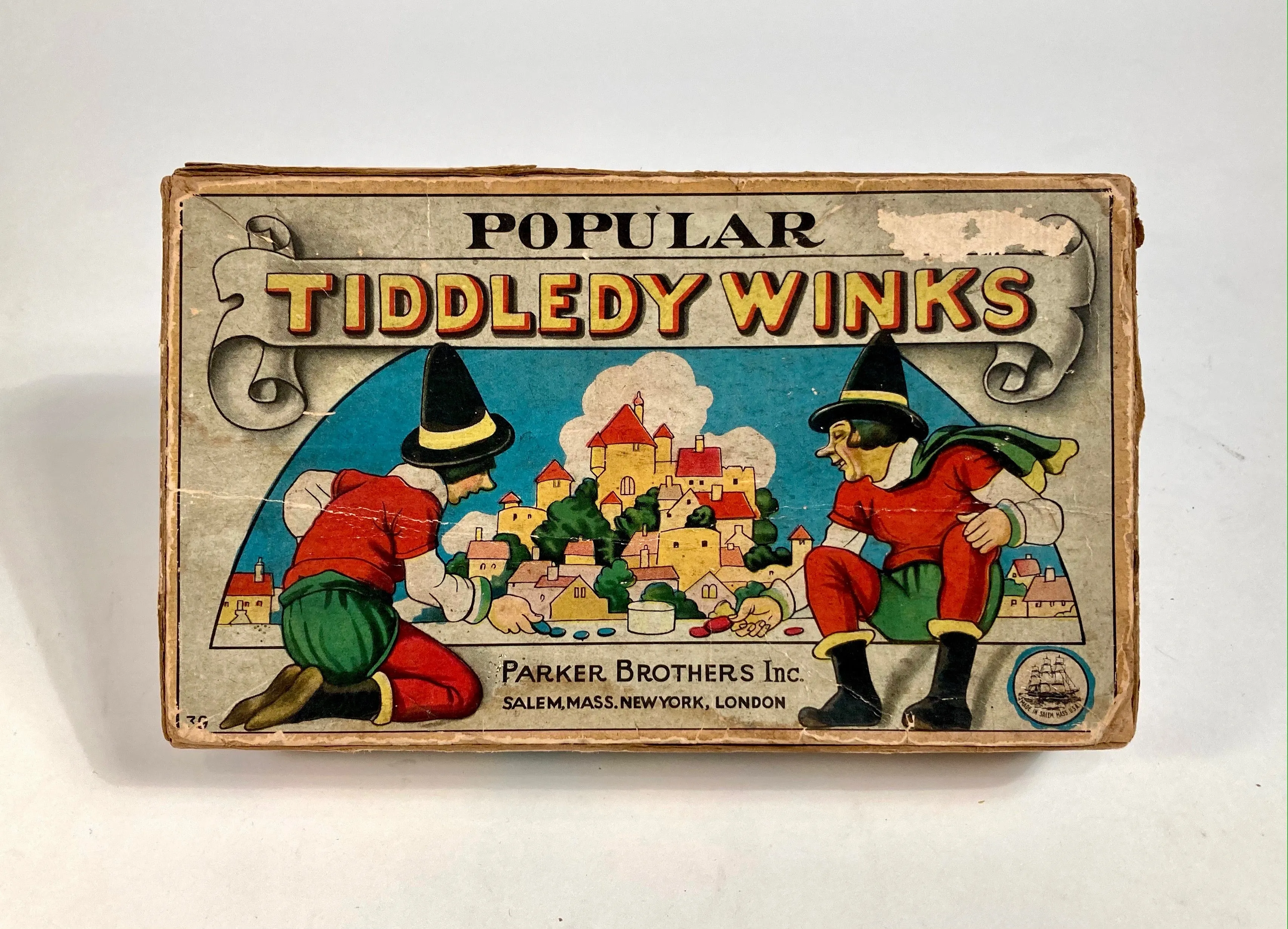 Antique 1920's-1930's TIDDLEDY WINKS Children's Game, Parker Brothers