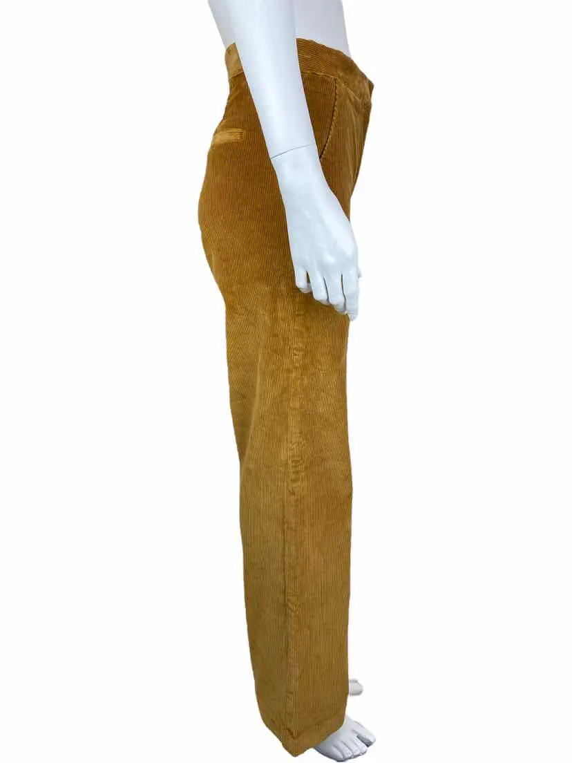 Aritzia Babaton Women's Cole Corduroy Wide Leg Pant Golden Amber Size 2