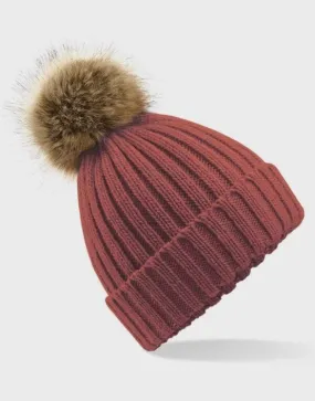 Beechfield Bobble Hat Orange Rust