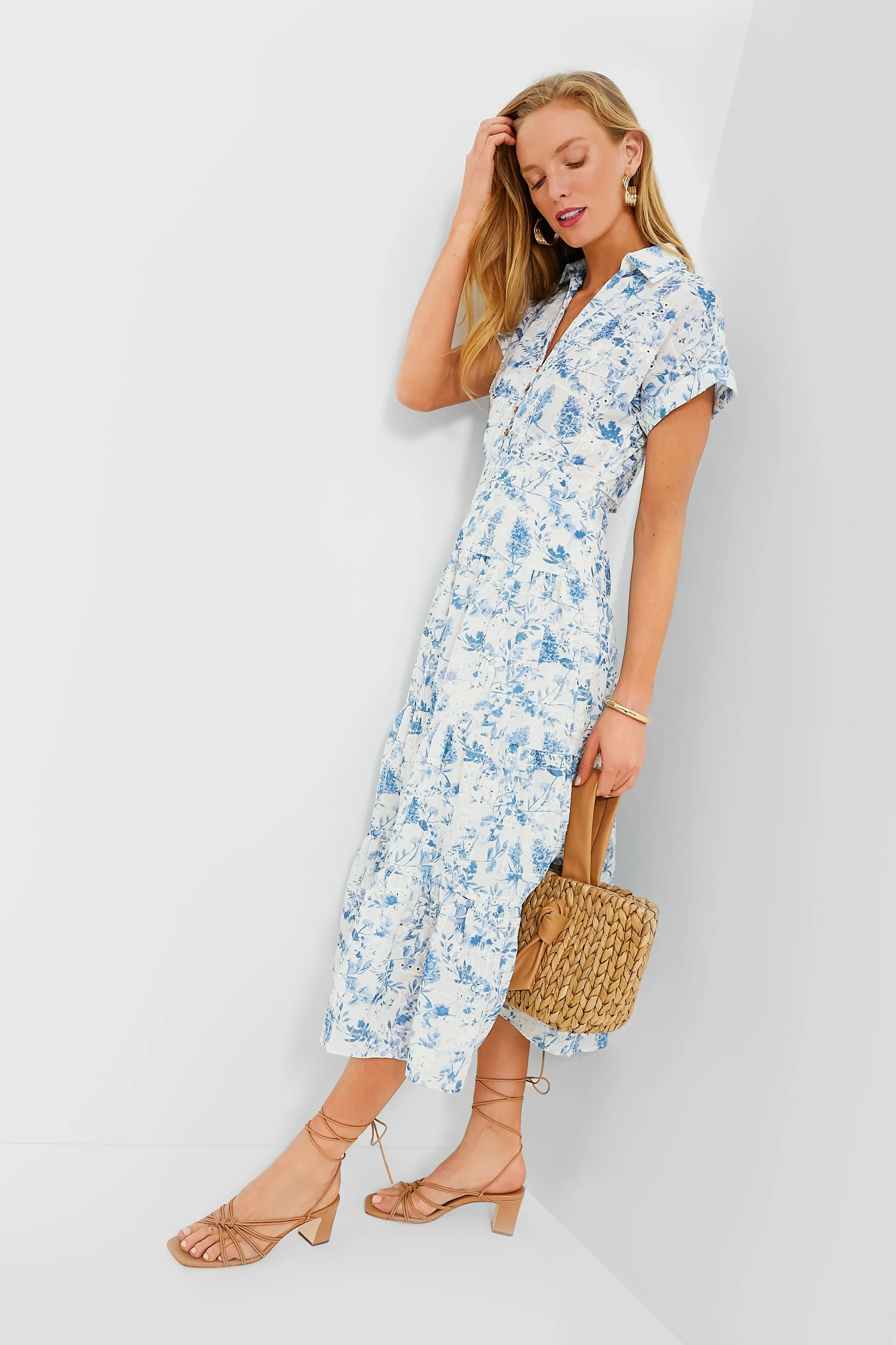 Blue Davina Shirt Dress