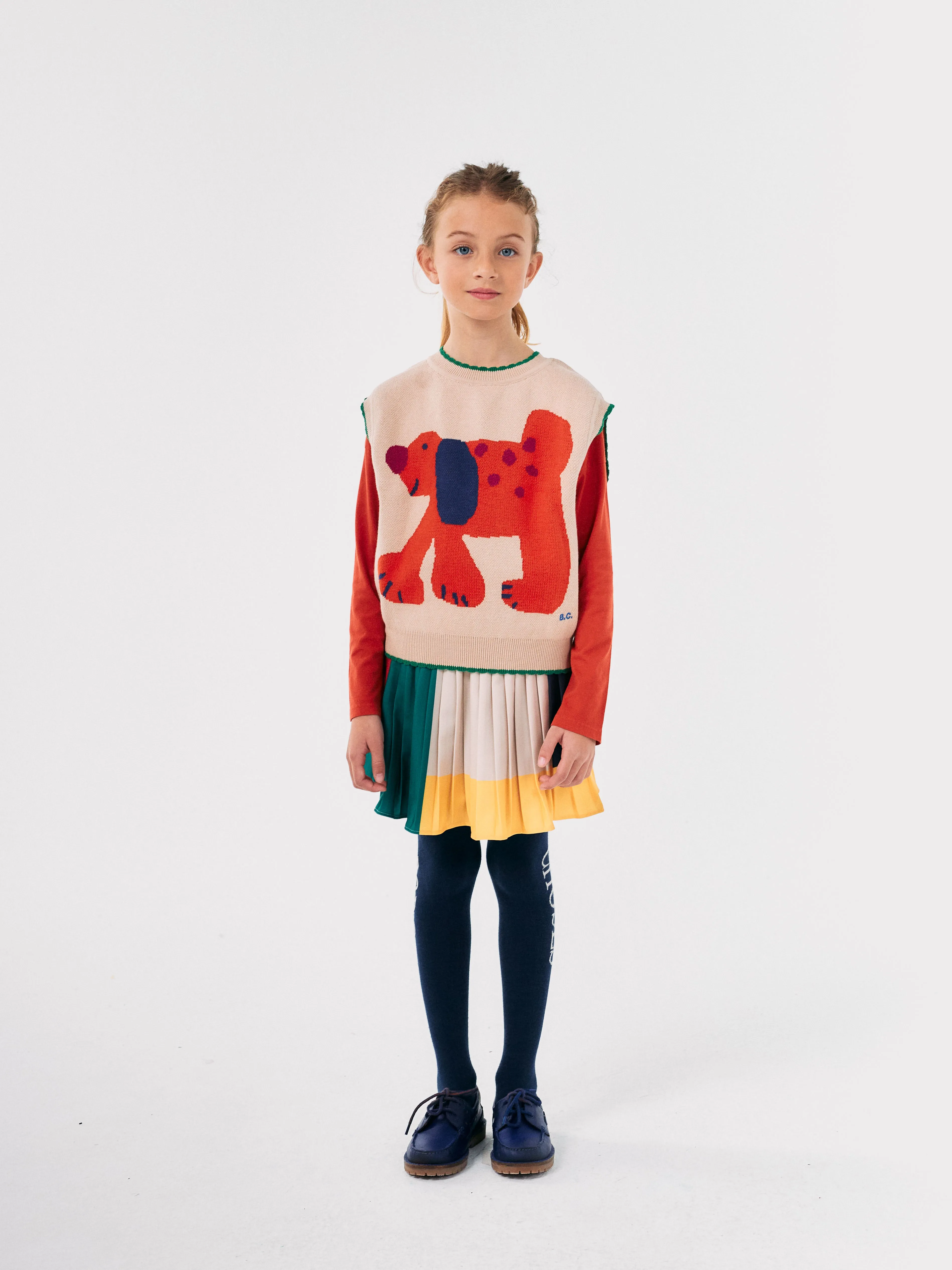 Bobo Choses Colour Block Pleated Woven Skirt