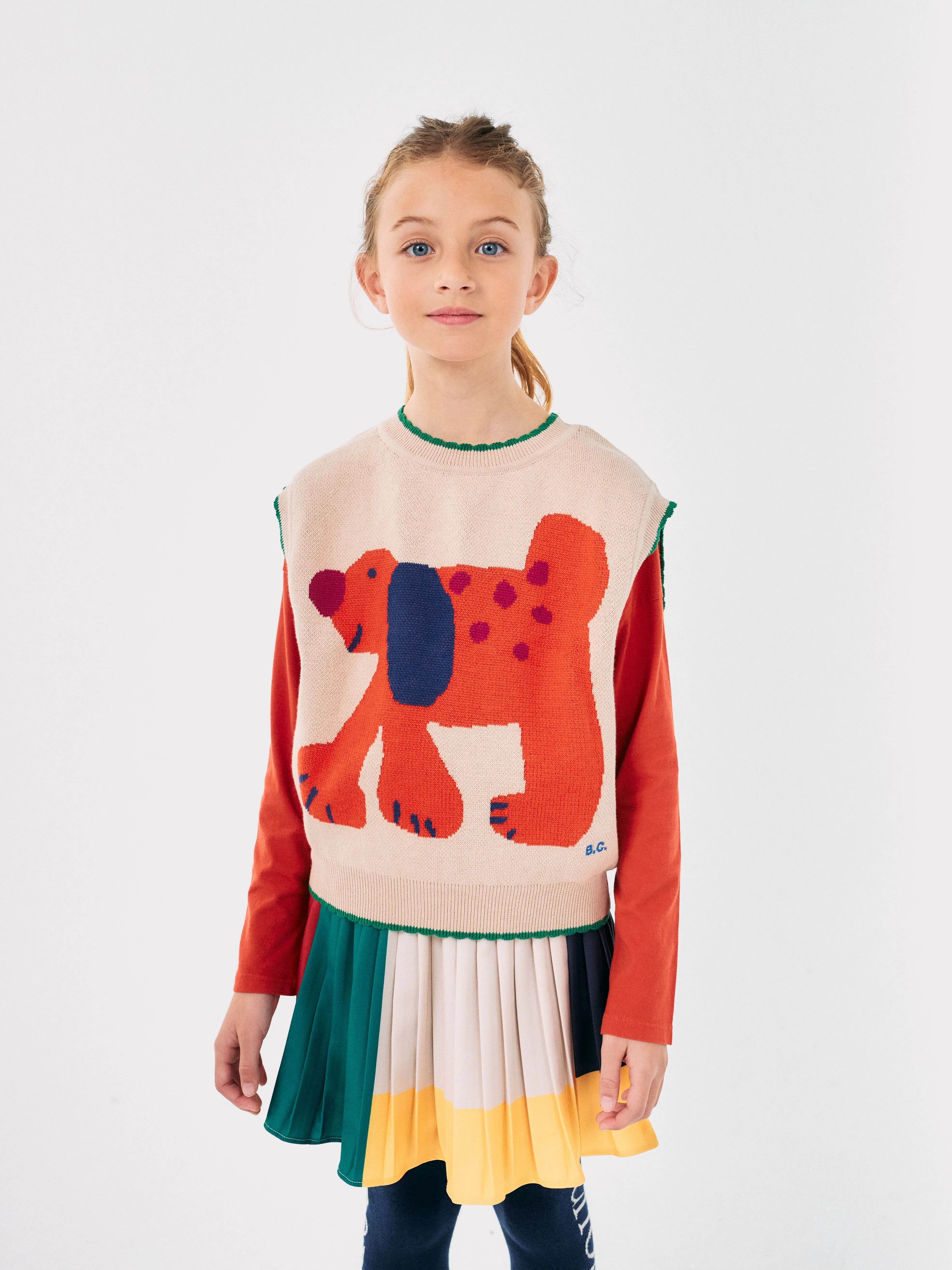 Bobo Choses Colour Block Pleated Woven Skirt