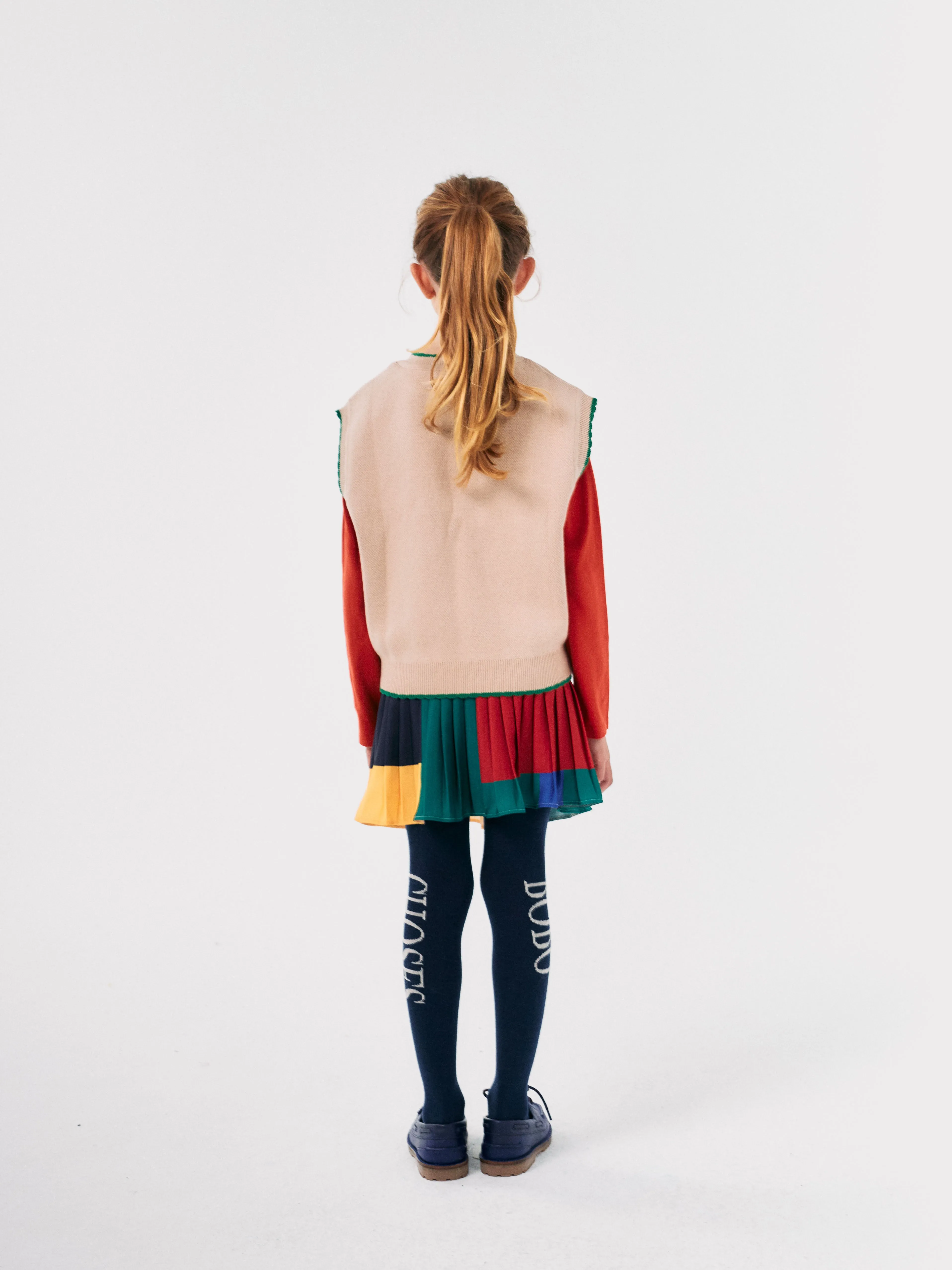 Bobo Choses Colour Block Pleated Woven Skirt