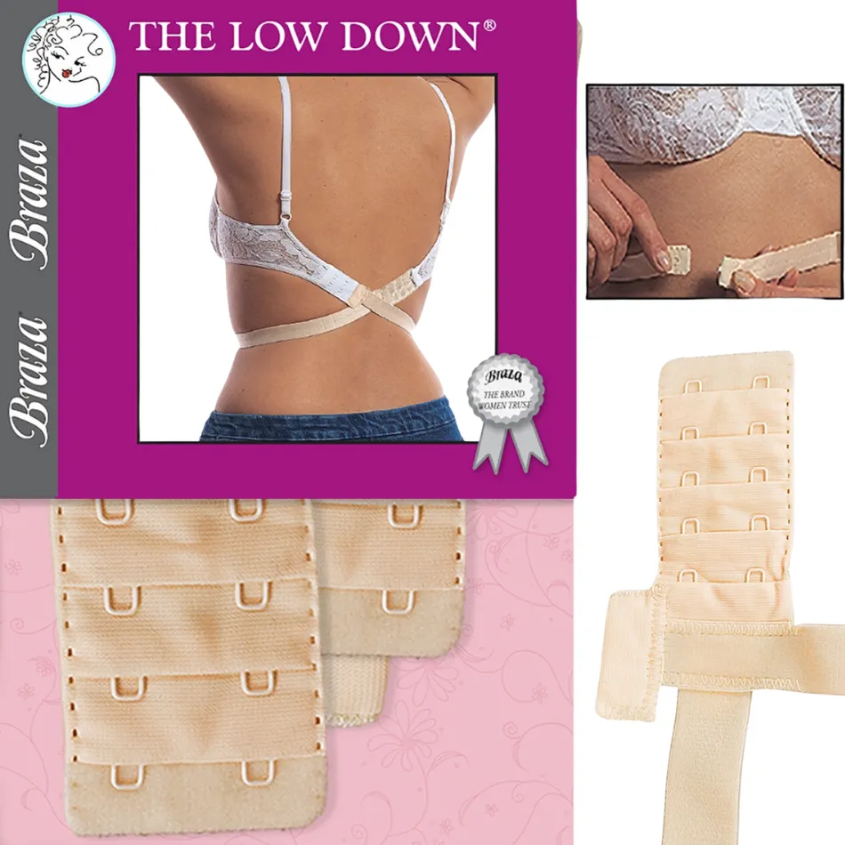 Braza The Low Down® - Low Back Bra Converter 1 Hook, Nude | Low Bra Bra Converter