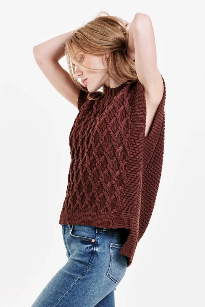 Briana Wide Neck Sweater Vest