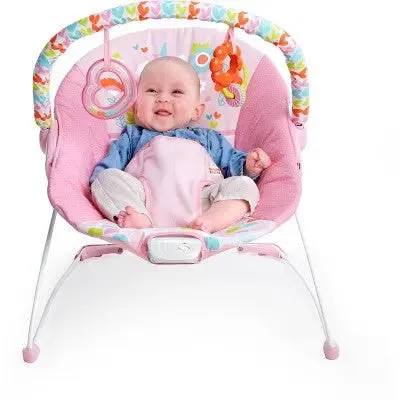 Bright Starts Fancy Fantasy Vibrating Baby Bouncer - Pink