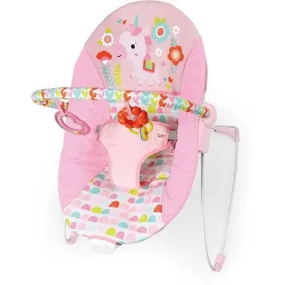 Bright Starts Fancy Fantasy Vibrating Baby Bouncer - Pink