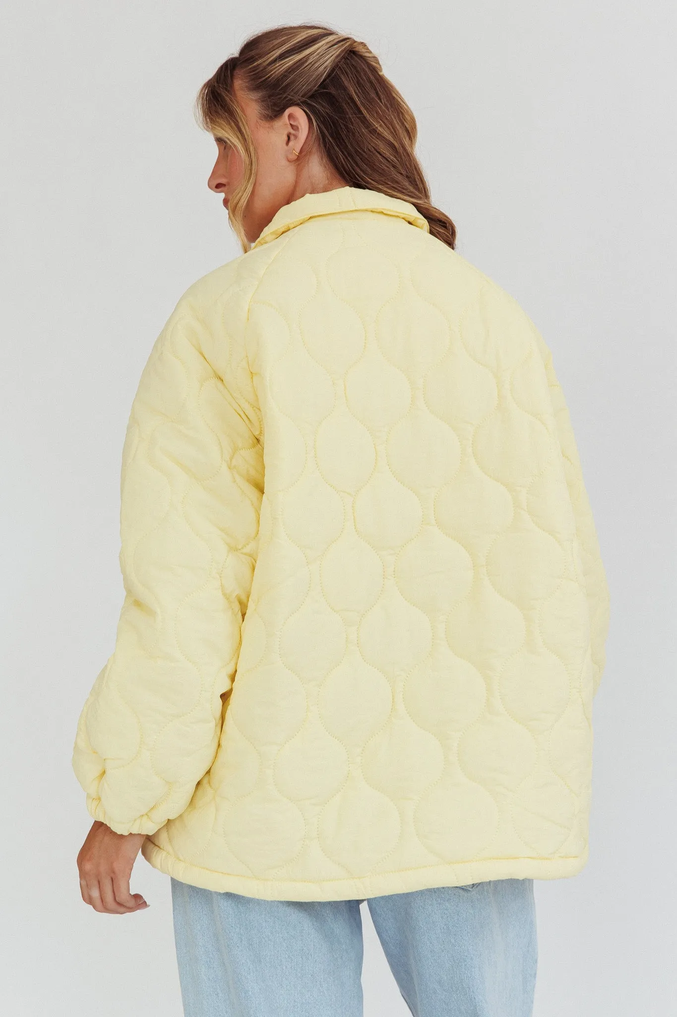 By The Fireplace Quilted Puffer Jacket Butter