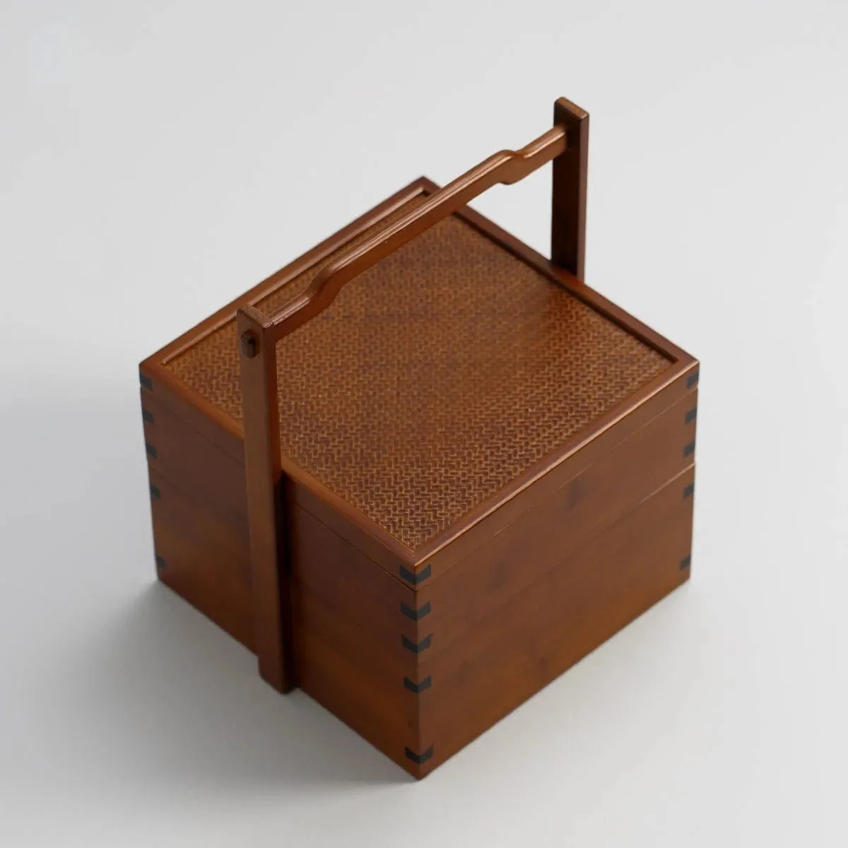 Chic Bamboo Double-Decker Tea Storage Box