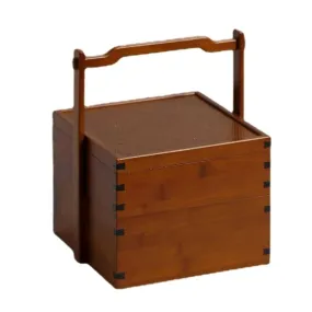 Chic Bamboo Double-Decker Tea Storage Box