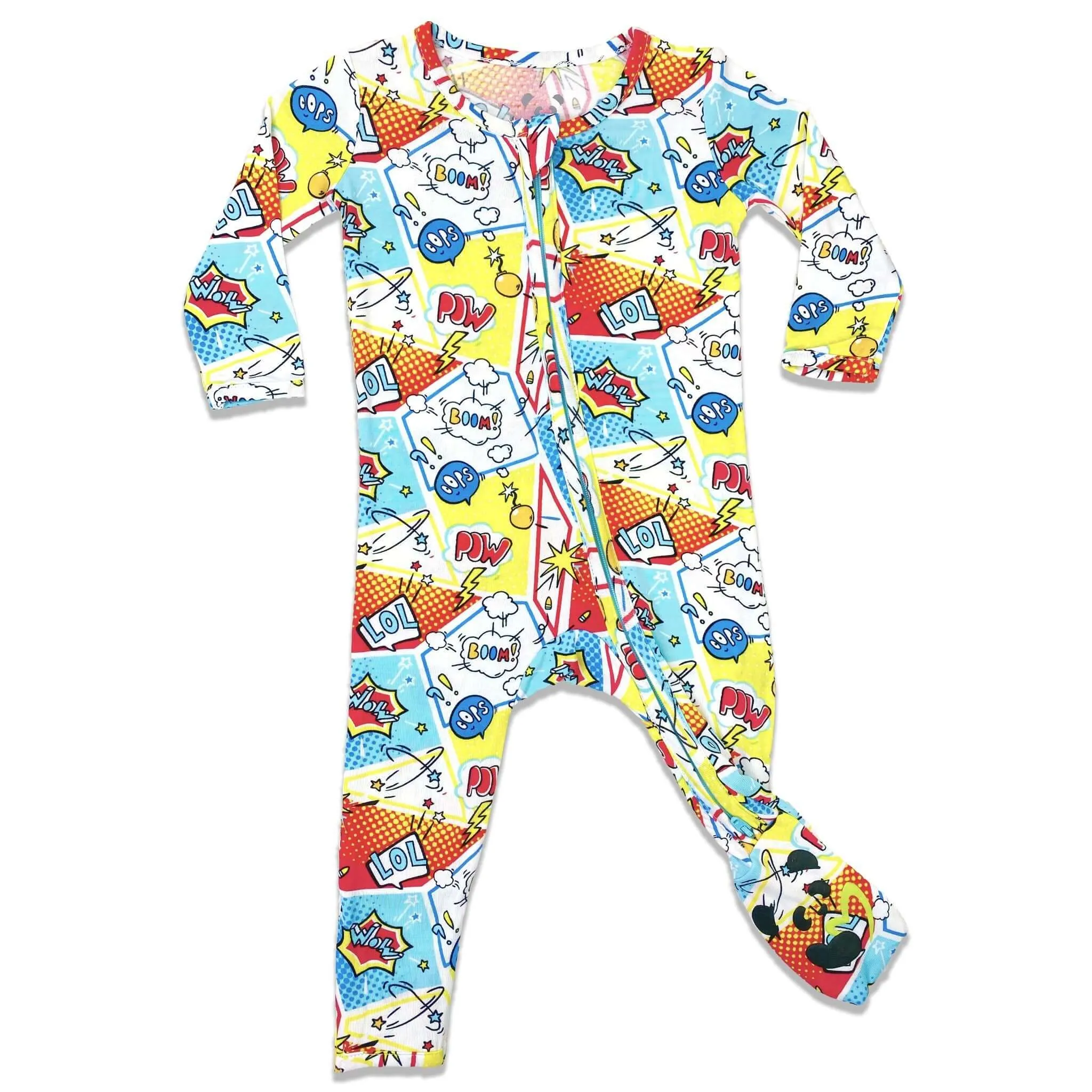 Comic Hero Bamboo Convertible Footie