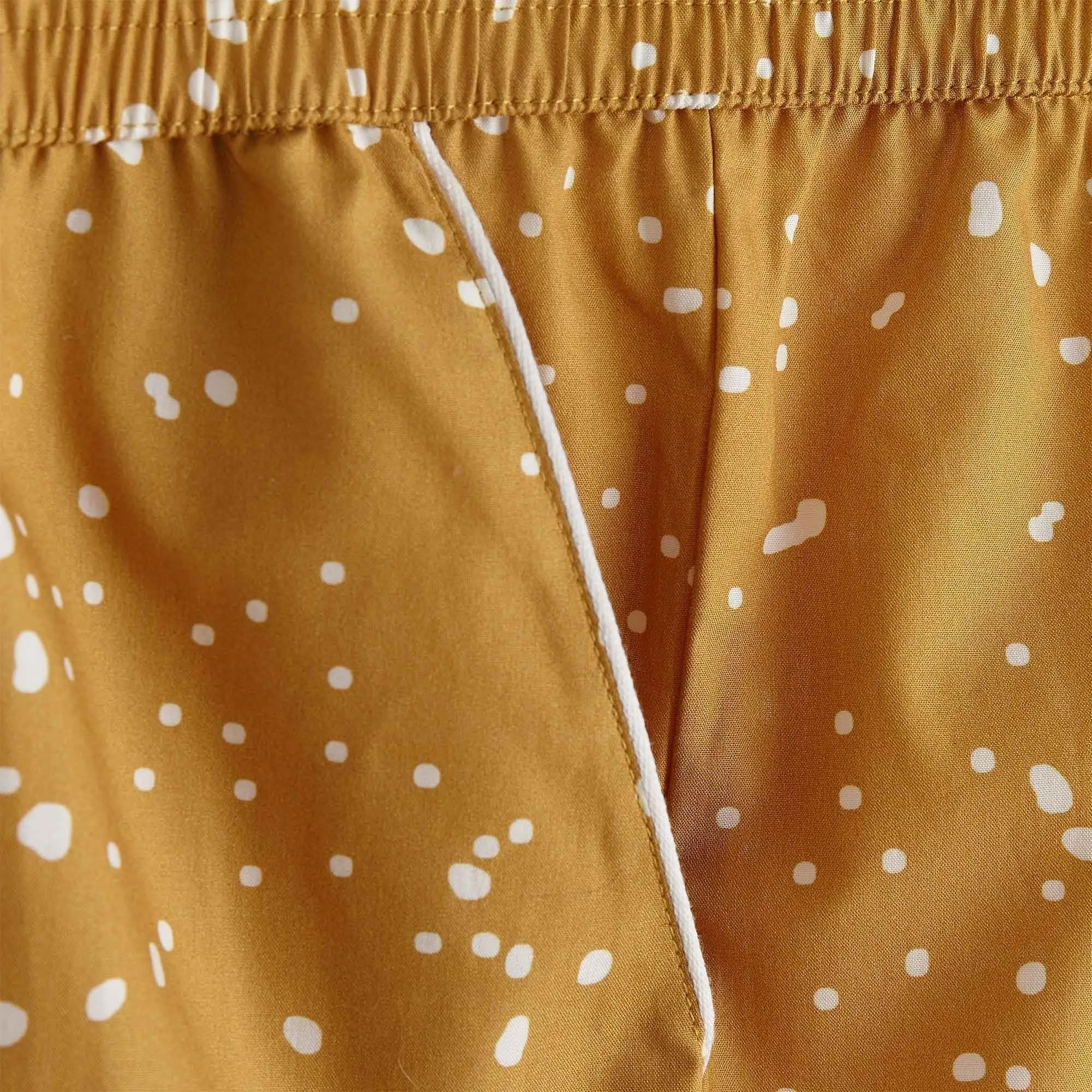 Cova Pyjama Shorts [Mustard/White]