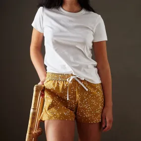 Cova Pyjama Shorts [Mustard/White]