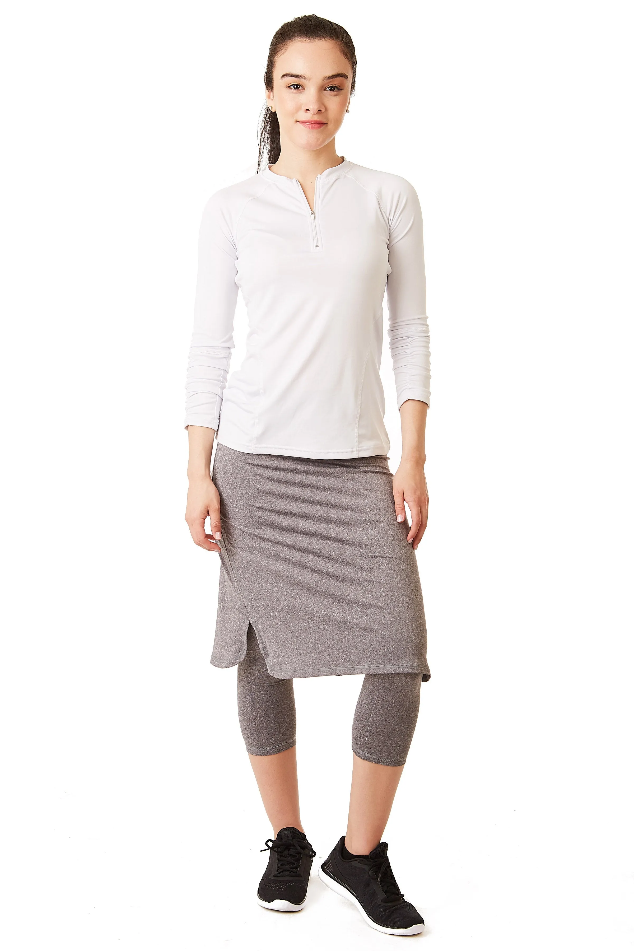 Cropped ShirtTail Snoga - Heather Grey