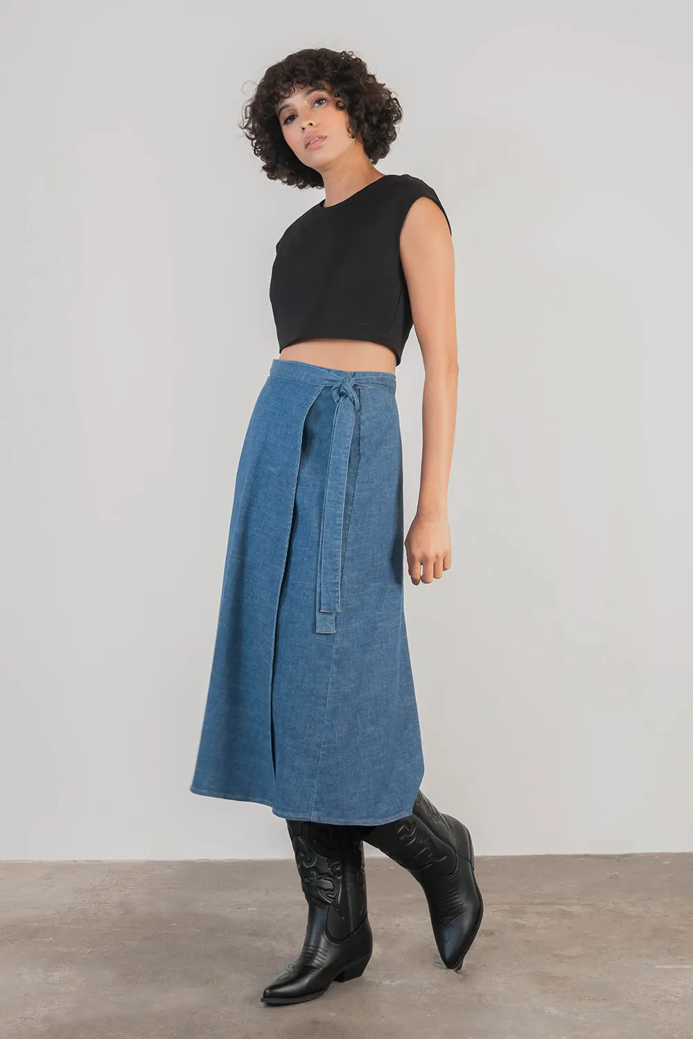 Denim by Nature™ Evelyn Wrap Skirt