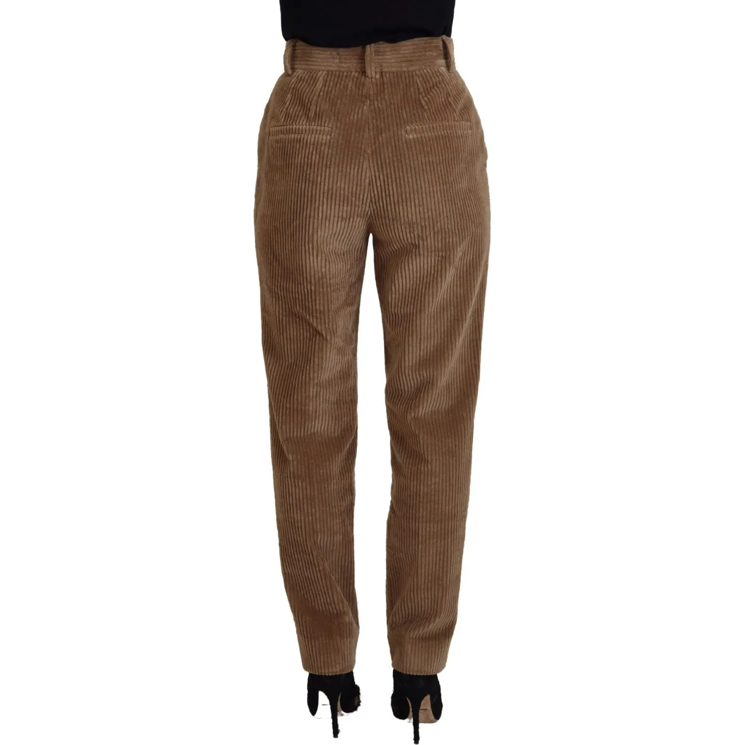 Dolce & Gabbana Elegant Brown Corduroy Pants for Sophisticated Style