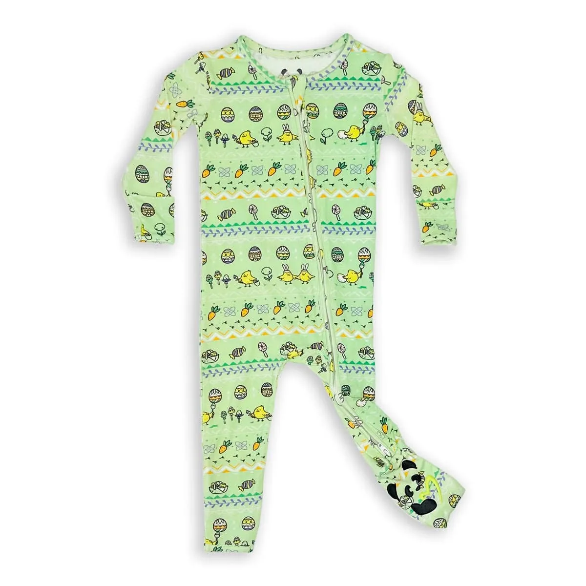 Easter Isle Green Bamboo Convertible Footie