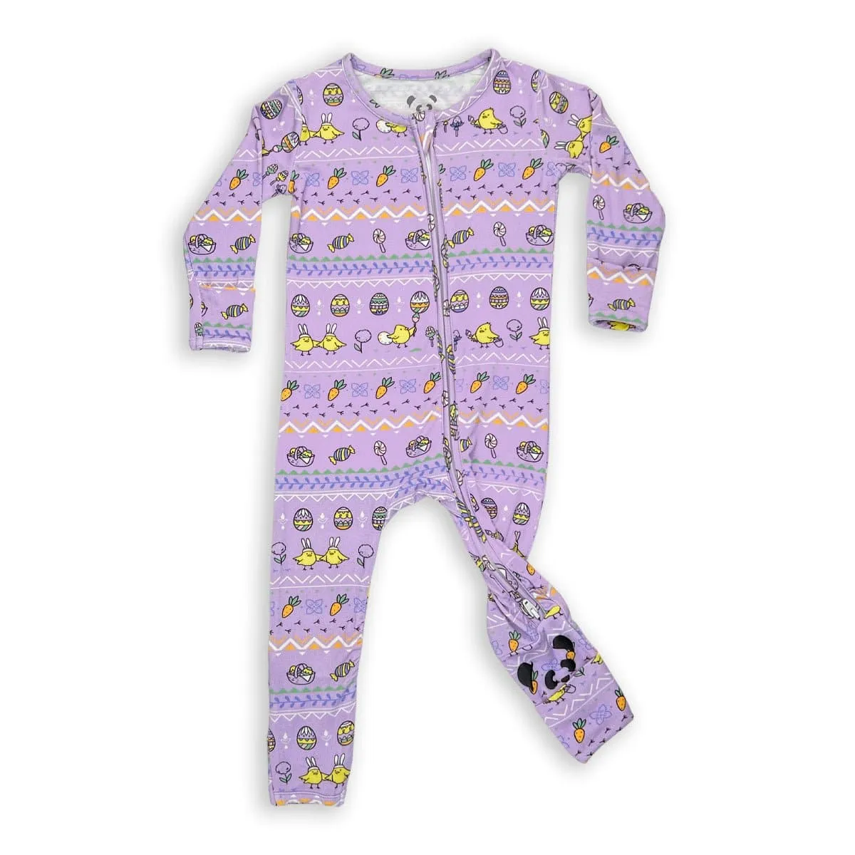 Easter Isle Purple Bamboo Convertible Footie