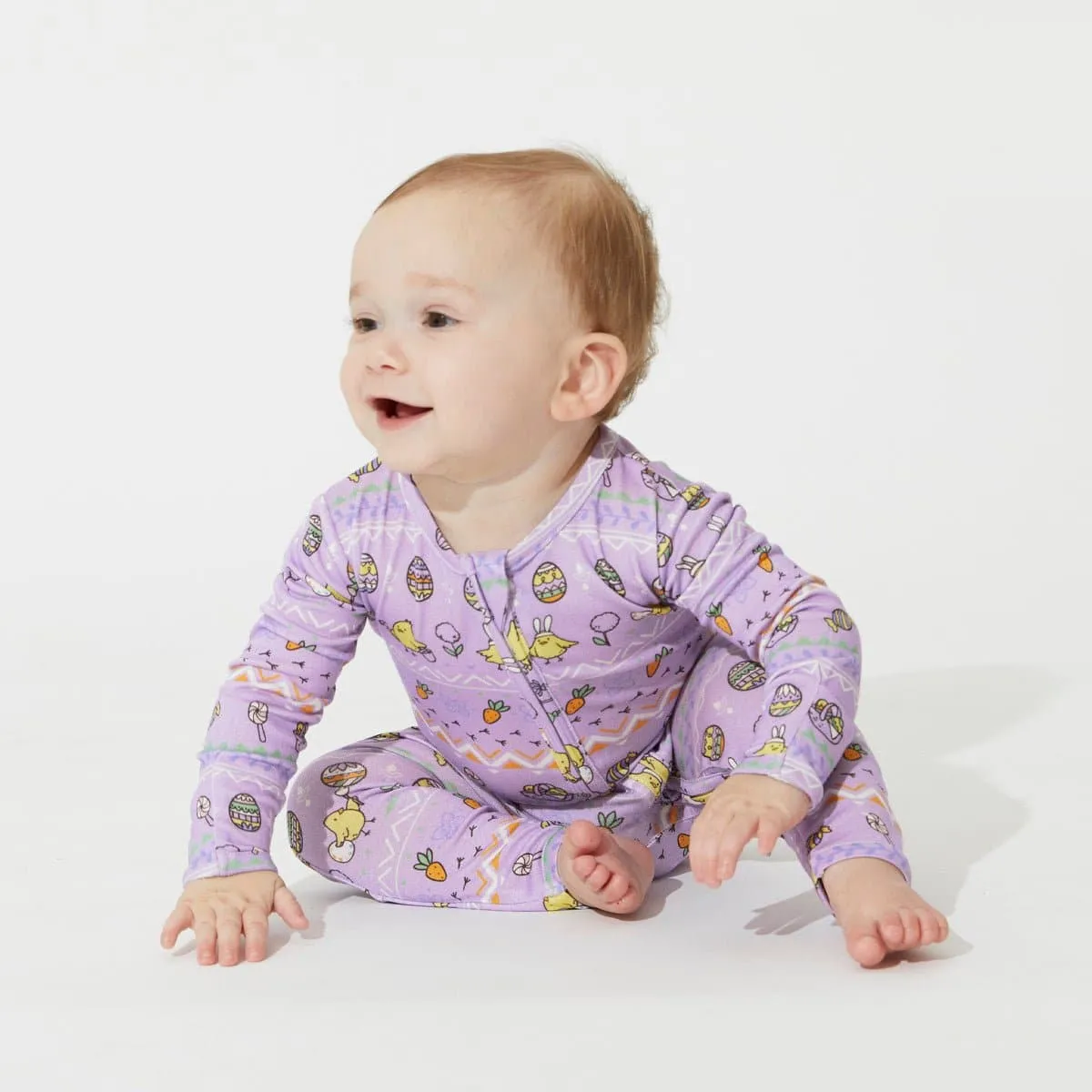 Easter Isle Purple Bamboo Convertible Footie