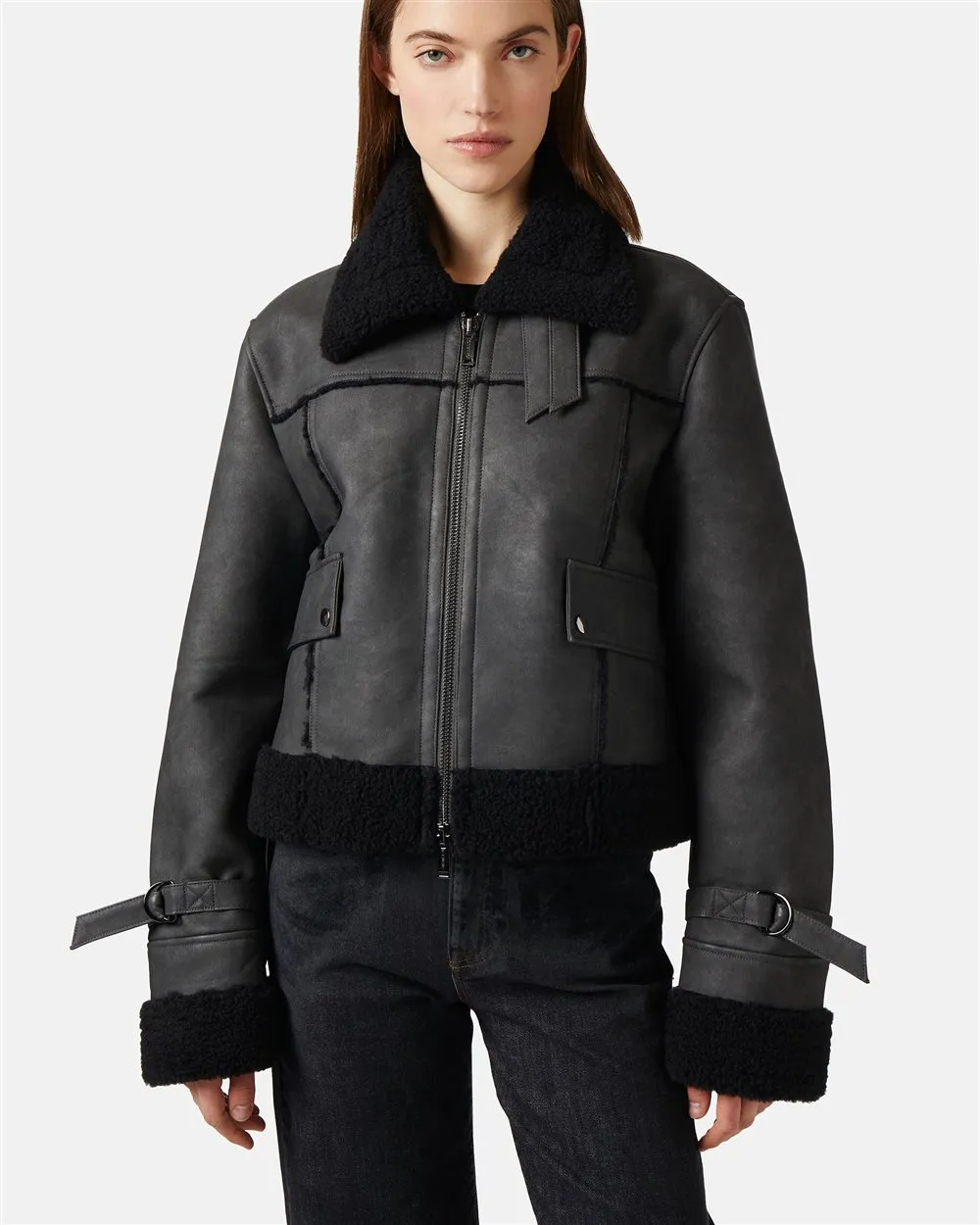 Eco shearling jacket