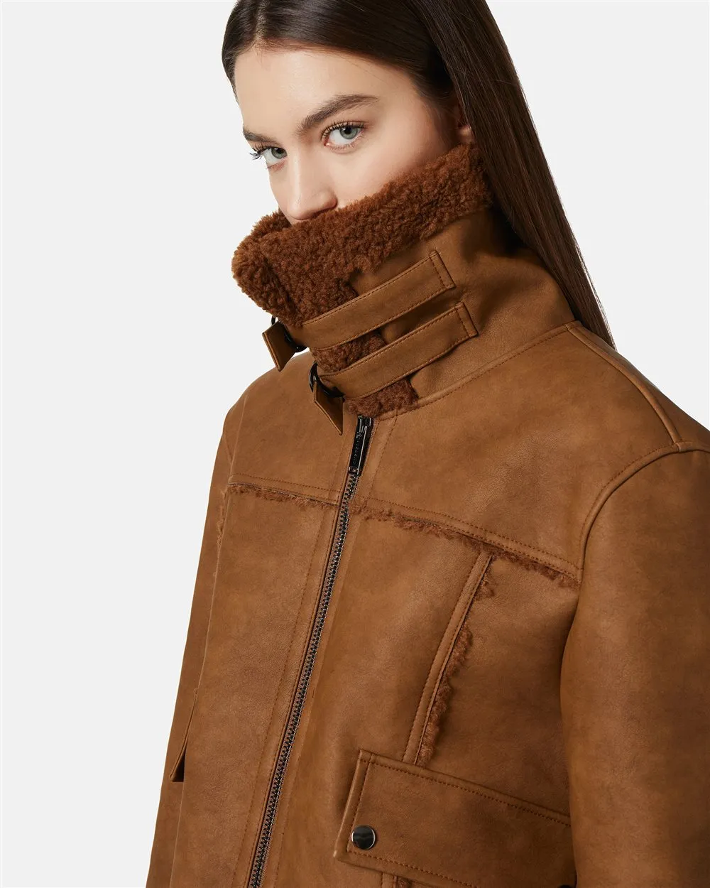 Eco shearling jacket