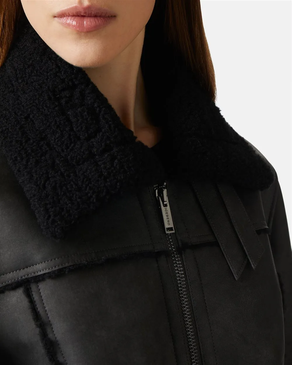 Eco shearling jacket