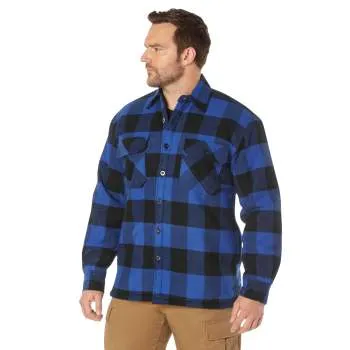 Extra Heavyweight Buffalo Plaid Sherpa Lined Flannel Shirts