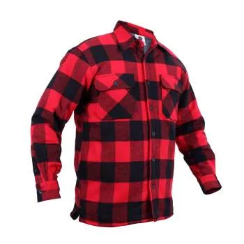 Extra Heavyweight Buffalo Plaid Sherpa Lined Flannel Shirts