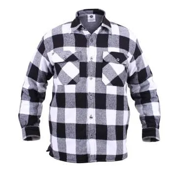 Extra Heavyweight Buffalo Plaid Sherpa Lined Flannel Shirts