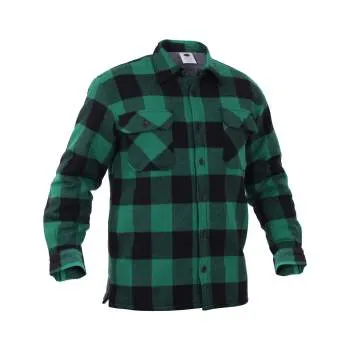 Extra Heavyweight Buffalo Plaid Sherpa Lined Flannel Shirts