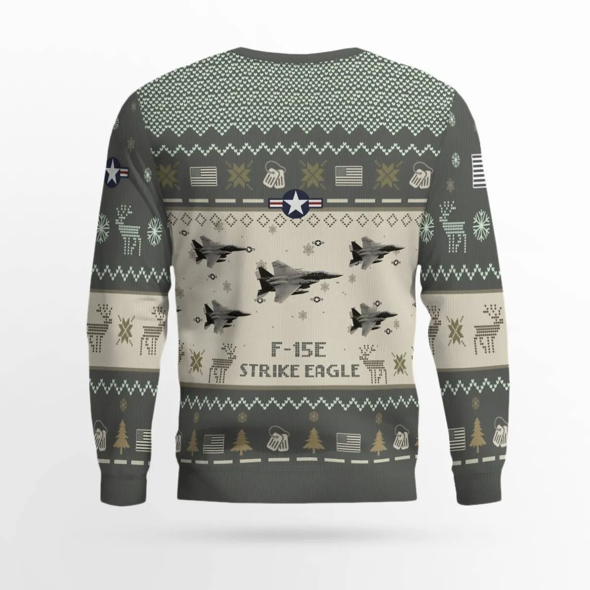 F-15E Strike Eagle F15E_Aircraft Ugly Sweater, Ugly Sweater Christmas Shirt for Men Dad Veteran