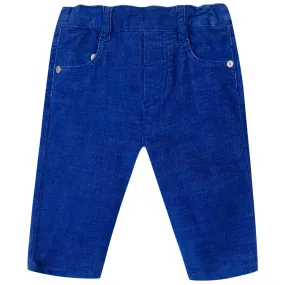 Fine Rib Corduroy Baby Pants - Cobalt  - FINAL SALE