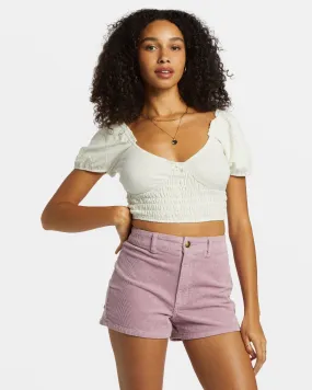 Free Fall Corduroy Shorts - Lilac Fog