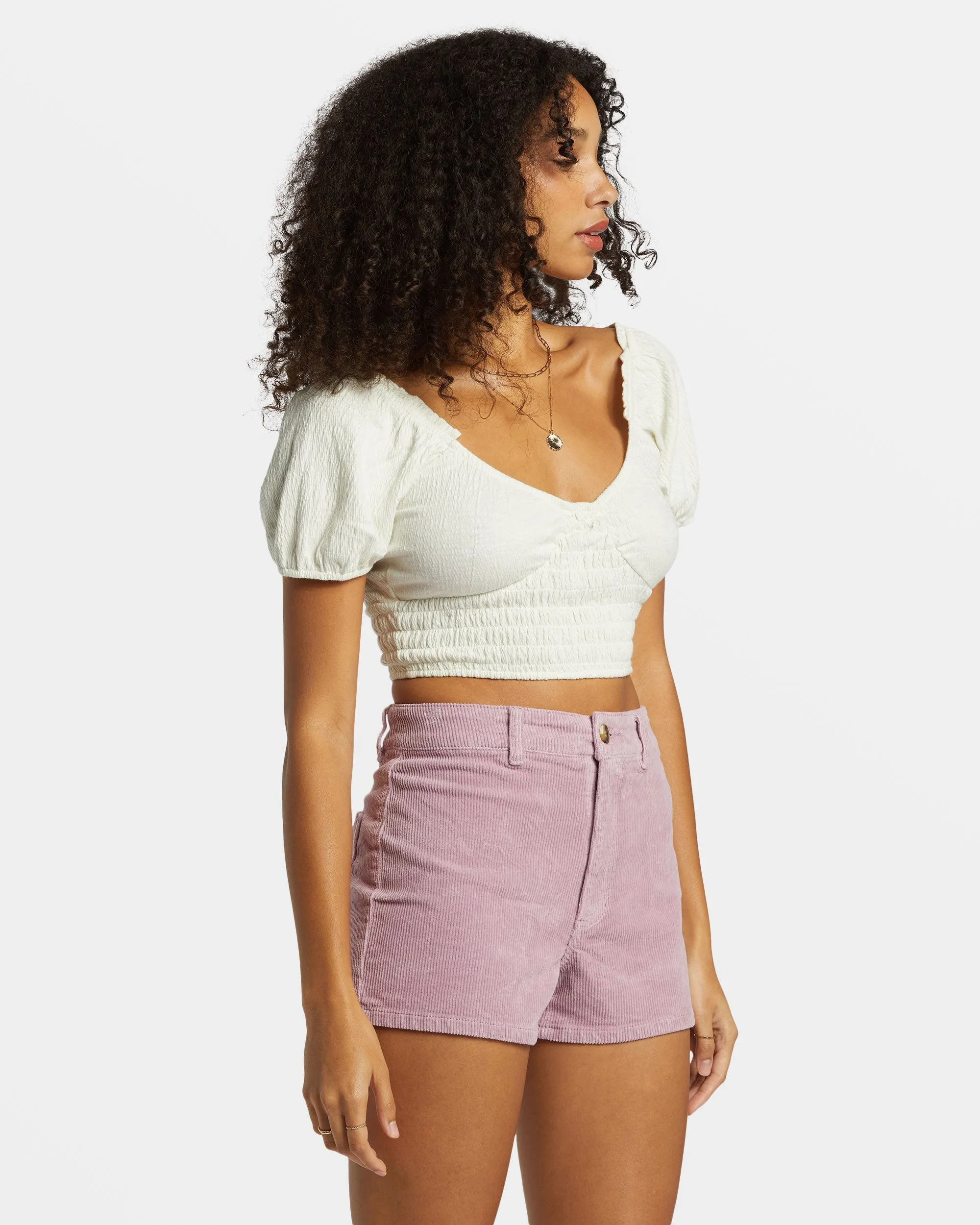 Free Fall Corduroy Shorts - Lilac Fog