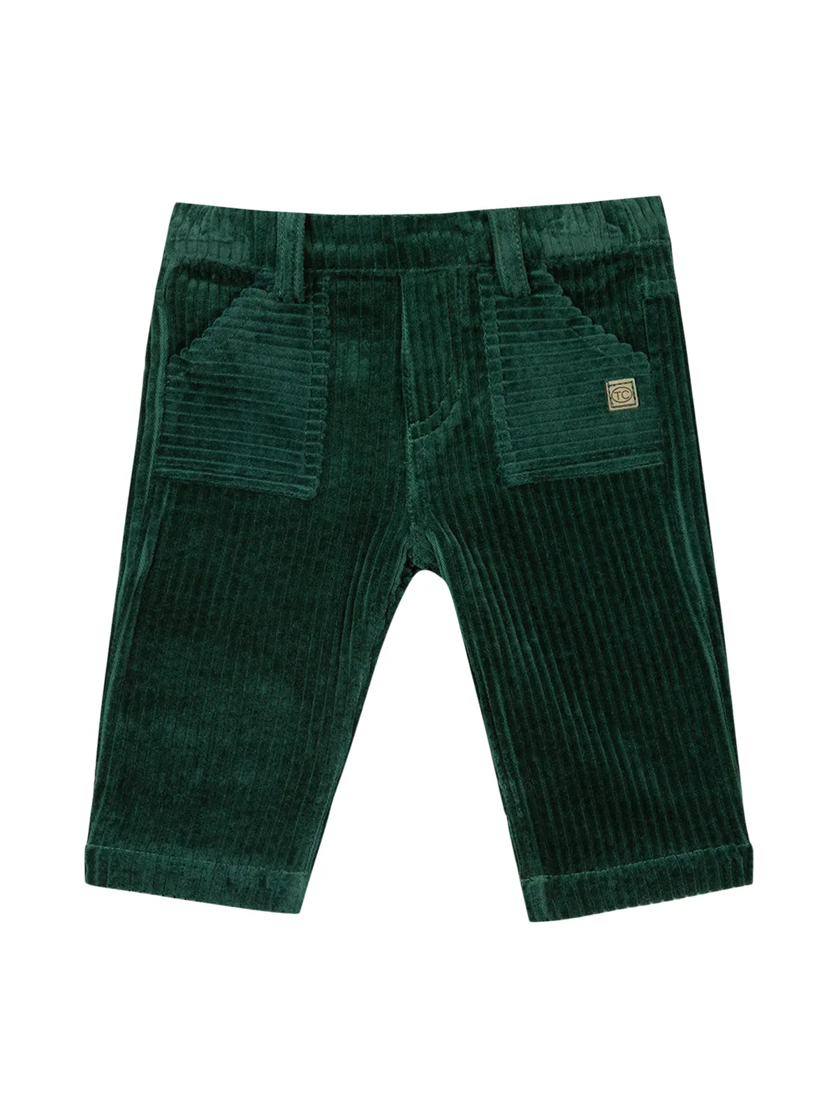 Front Pocket Green Corduroy Pant