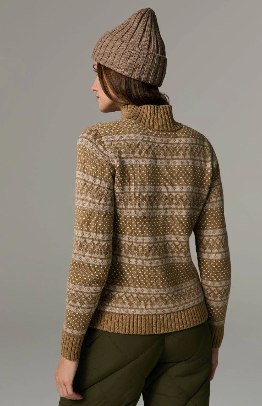 Gitte Mock Neck Sweater | Dark Khaki