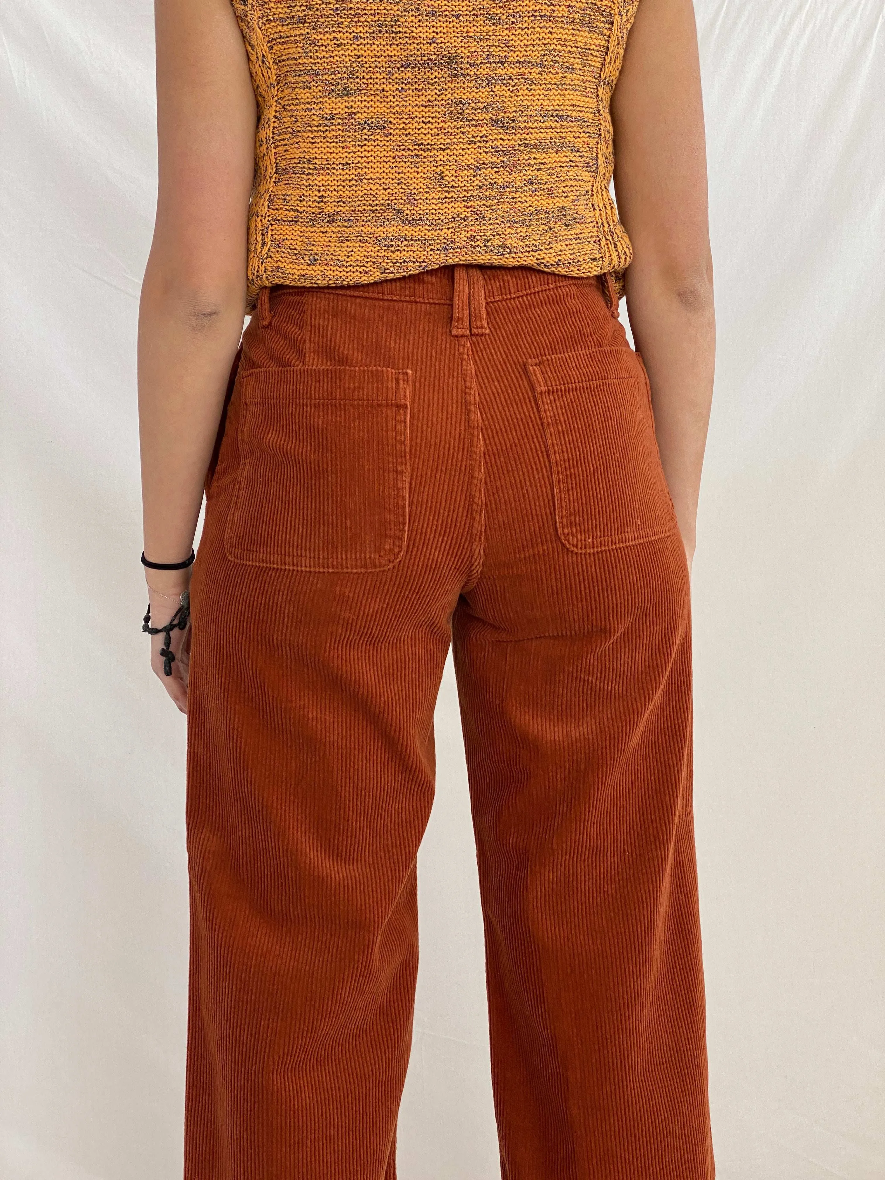 Gorgeous ANA Wide Legged Orange Corduroy Pants