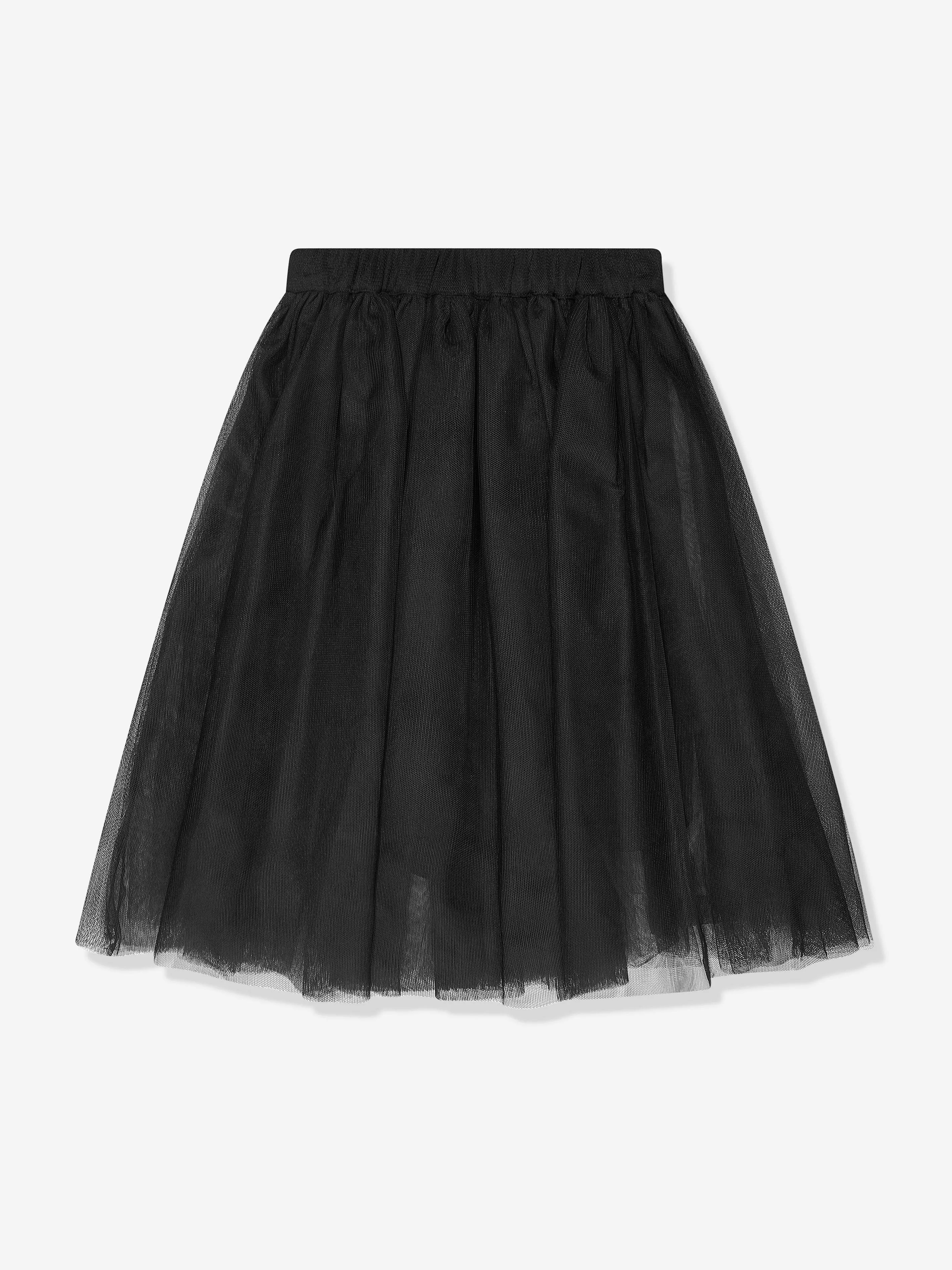 Guess Girls Mesh Midi Skirt in Black