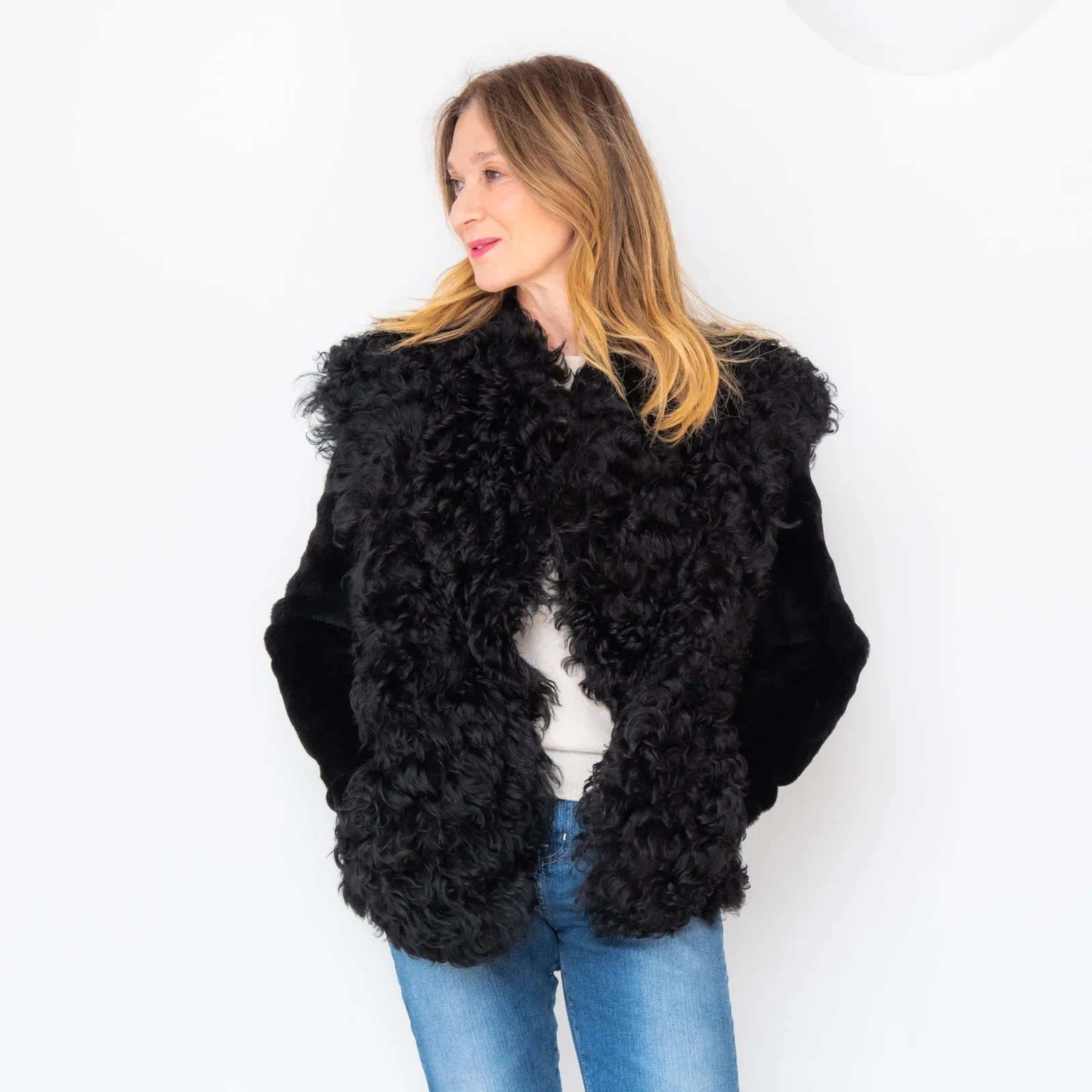 Isabel Marant Black Shearling Jacket