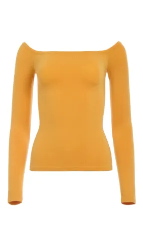 Josephina Knit Sweater in Yellow Merino Wool